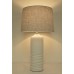 Ivory Ceramic Cylinder Art Decor Table Lamp