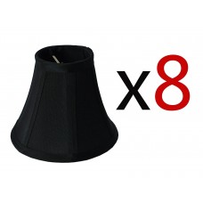 *Round bell Geneva Black Fabric Clip Mini Shade